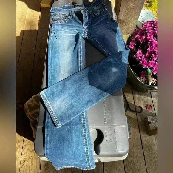 Dryad Women's 27x33 Skinny Boot Cut Rhinestone Western Rodeo Denim Jeans - Picture 2 of 9